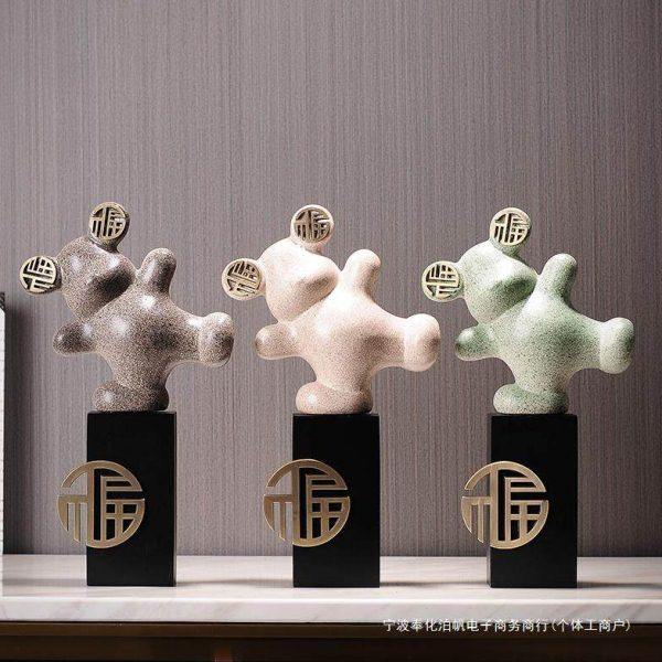 福字熊电视柜装饰品摆件家居客厅轻奢酒柜茶几摆设乔迁礼物,淘宝优惠券,粉丝福利购,淘宝优惠卷