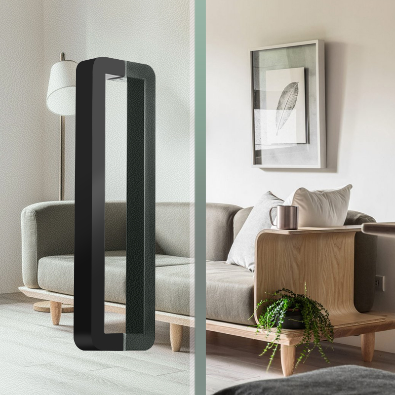 圆角新款加厚钢化玻璃门把手地弹簧无框门金色不锈钢黑色大门拉手 - 图2