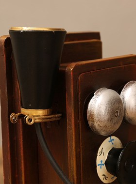 创意怀旧装饰品老式复古听筒电话机模型道具酒吧餐厅店铺墙饰壁饰