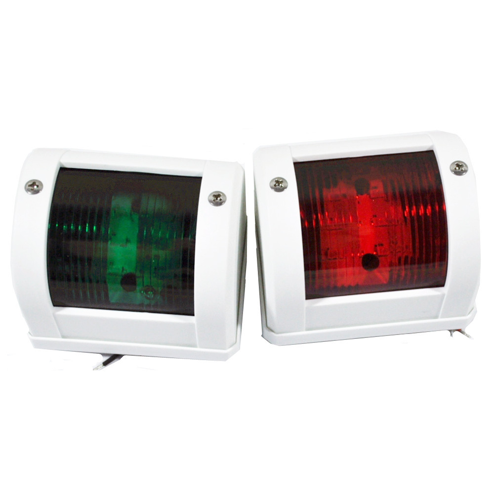 艾硕/ISURE左右舷灯白边红绿一对LED船用信号灯游艇船用五金配件 - 图1