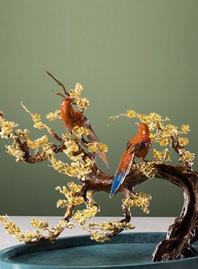 朱炳仁铜 花开见喜艺术收藏品家居精品熔铜客厅玄关书房装饰摆件