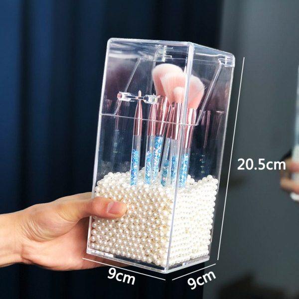 多功能桌面刷具筒防尘亚克力美妆刷桶化妆刷棉签收纳盒首饰收纳架,淘宝优惠券,粉丝福利购,淘宝优惠卷