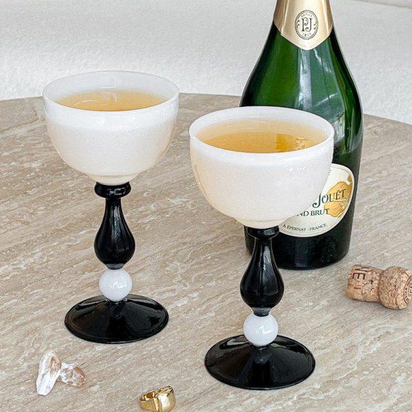 Easygood创意耐高温圆形咖啡玻璃杯情侣复古香槟杯可爱送礼高脚杯,淘宝优惠券,粉丝福利购,淘宝优惠卷