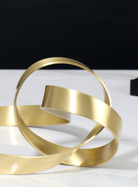 现代轻奢样板房间l软装饰品桌面金属几何摆件售楼处酒店会所玄关