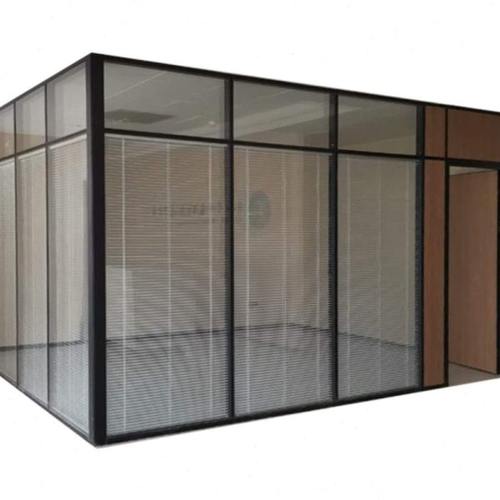 南京办公室隔断安装定制铝合金双层钢化玻璃夹百叶隔断门隔断厂家 - 图3