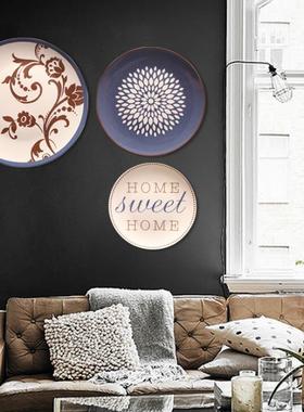 雨彤创意挂盘墙饰陶瓷壁饰背景墙组合样板房摆设挂饰墙壁墙上装饰