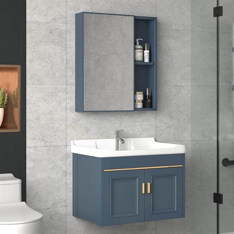 洗漱盆化妆室浴室柜n组合岩板一体陶瓷盆洗手台家用小户型酒店旅 - 图1