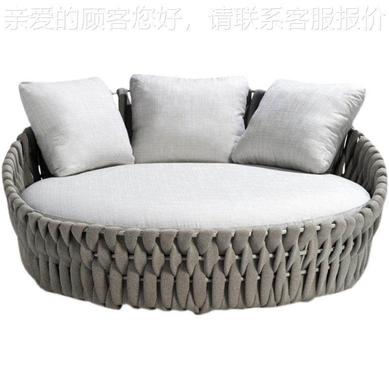户藤外躺床庭院花园台阳台编宿圆床露海边264民防水防晒沙发泳池,淘宝优惠券,粉丝福利购,淘宝优惠卷