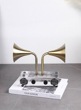 欧式水晶功放播音机家居饰品样板间酒J店客厅电视柜桌面装饰摆件