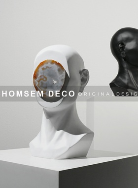 简约现代艺术品人物雕塑摆件家居软E装书房售楼处酒店展厅轻奢摆