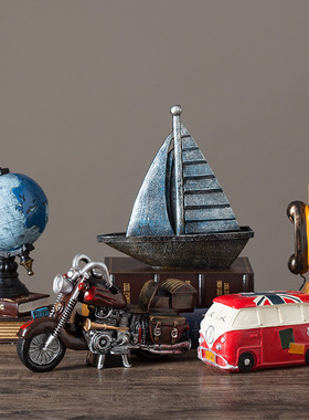 美式复古小摆件留声机创意家居客厅欧式咖啡厅店铺餐厅酒柜装饰品