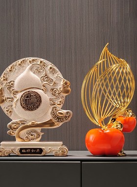 新中式现代创意葫芦摆件玄关电视柜酒柜装饰N办公桌面乔迁新居礼