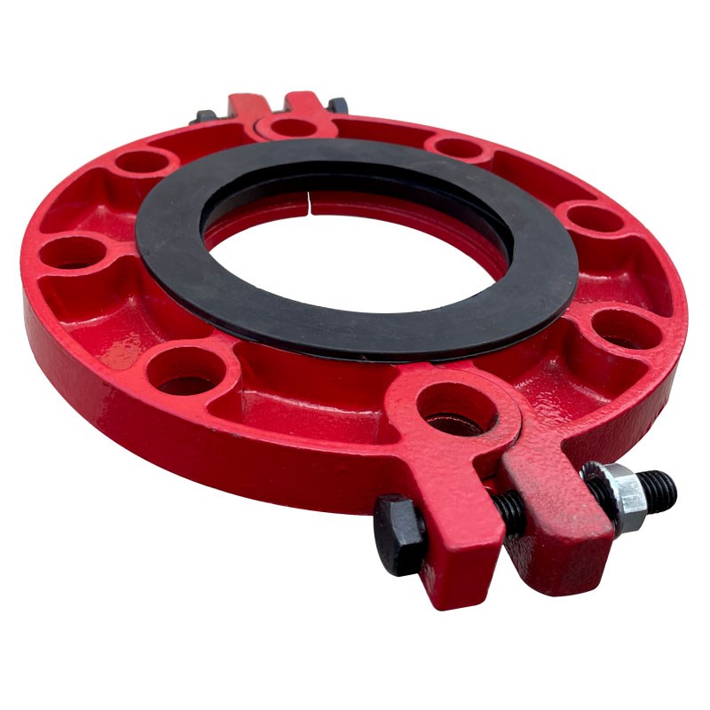 沟槽分体式e法兰管卡抱分体卡箍单片法兰橡胶法兰垫圈加厚国标钢 - 图3