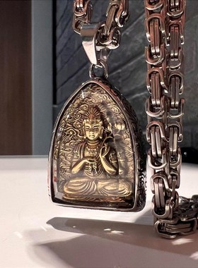 十二生肖守护神本命年佛牌钛钢项链吊坠挂件观音菩萨男女大日如来