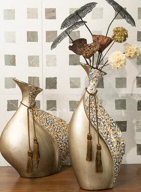 高档家居创意小口招财陶瓷花瓶摆件家居饰品客厅酒柜装饰工艺礼品