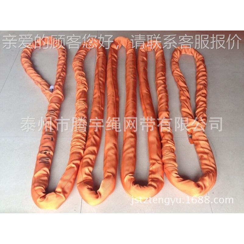 2柔性双扣0T*8M 圆吊形带 20吨8米起重吊装带 性吊 双带扣吊带柔2 - 图1