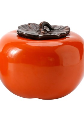 柿柿事事如意柿子摆件乔迁之喜客厅茶几酒柜玄关新年过Z年家里装