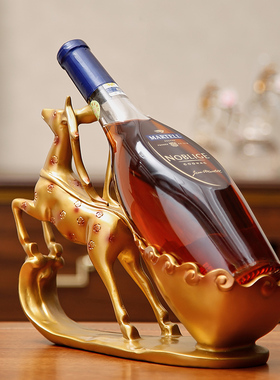 轻奢高档麋d鹿红酒架摆件斜放家居酒柜餐桌乔迁之喜送礼桌面装饰