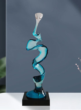 新款透明雕e塑电视柜客厅玄关装饰摆饰轻奢抽象家居雕塑艺术品摆