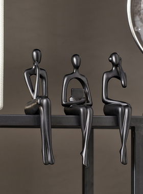 艺术人物摆件高级感桌面酒柜客厅玄关办公室书架现U代轻奢软装饰