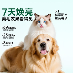【人用级】宠物鱼油狗狗猫咪美毛