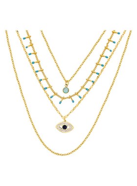 欧美ins达人网红主播项链多层钛钢锁骨J链四层小众设计不撞款饰品