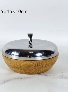 简约家居茶几不锈o钢糖果罐储物罐摆件家用干果罐软装饰品