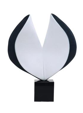 轻奢现代抽象几何高端艺术雕塑入口样板房别墅酒店销售部客厅装饰