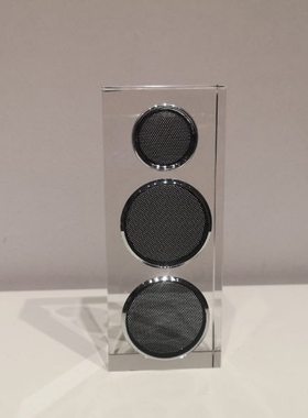 现代轻奢水晶复古收音机功放音响摆件酒店样板间客厅玄关创意装饰