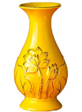 陶瓷花瓶家用室内供瓶佛前插花瓶供奉观音净水瓶客厅贡瓶装饰摆件