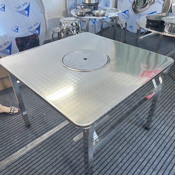 加厚全不锈钢火锅桌配下沉电磁炉方桌商用餐饮电陶炉餐桌,淘宝优惠券,粉丝福利购,淘宝优惠卷