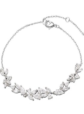 白铜紫藤花手链女ins轻奢简约手K饰品2023新款送女友