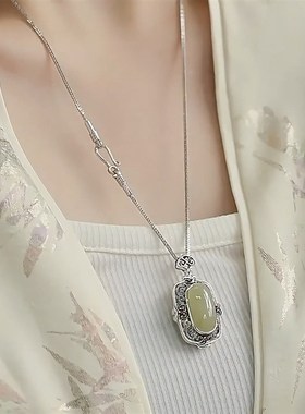 爆款轻奢简约四方龙骨肖邦链螺旋口项链J配饰女新款狐尾链锁骨链