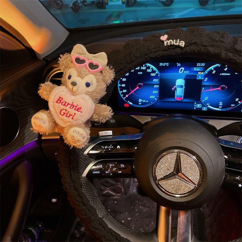可爱卡通雪梨玫方向盘套女生装饰车上用品夏季冰丝布汽车把套通用,淘宝优惠券,粉丝福利购,淘宝优惠卷