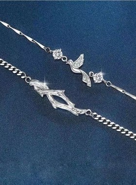 蓝桉已遇释槐鸟情侣手链情侣款z一对简约小众设计情人节礼物送女