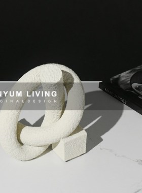 简约现代家居电视柜几何创意桌面C摆件售楼处样板房间软装饰品摆