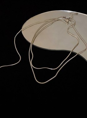 轻奢高级冷淡风j珍珠流苏长款蛇骨链简约小众设计多种戴法项链