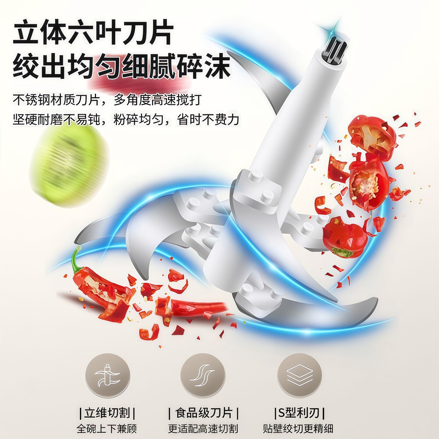 2025新款电动多功能家用绞肉机肉馅搅拌机蒜泥干辣椒商用料理机