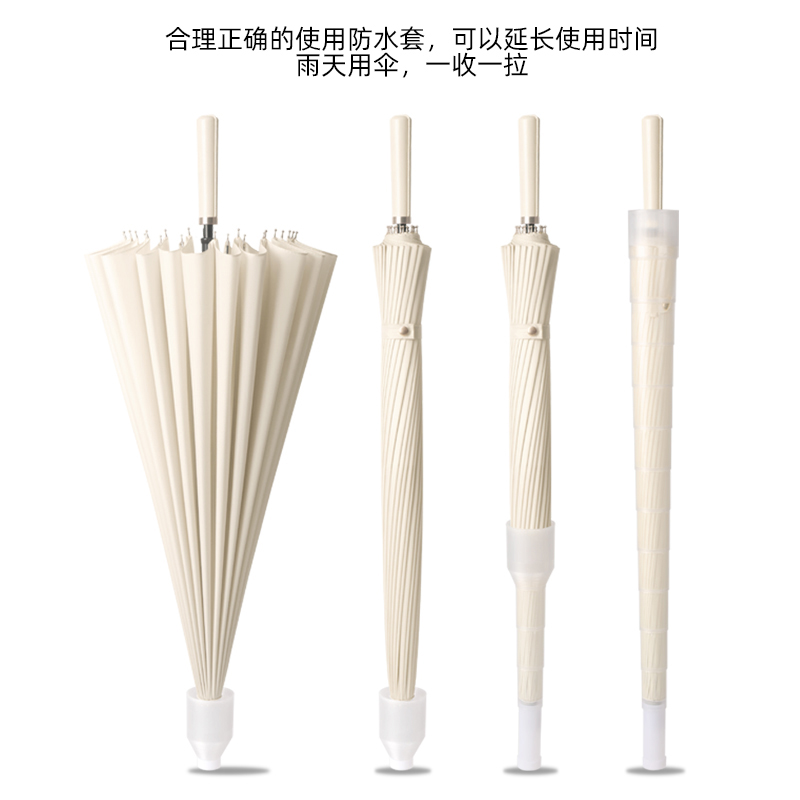 防水套雨伞长柄大号加固加厚结实抗风长把直杆男士24骨大伞双人 - 图0