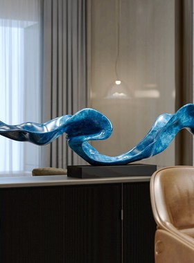 入户玄关造景摆件轻奢别墅酒店大堂创意现代艺术雕塑软装工艺品