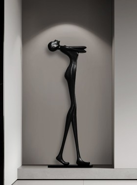 大型雕塑摆件工艺品酒店大堂客厅抽象落地售楼处装饰品人物艺术品