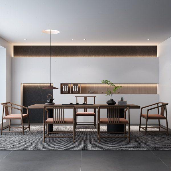 新中式实木茶桌椅组合功夫禅意一体茶台公室原木大板泡茶桌阳台,淘宝优惠券,粉丝福利购,淘宝优惠卷