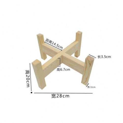 石磨家用石磨专用实木支架底座托盘小石磨磨盘木架子四腿木架结实 - 图3