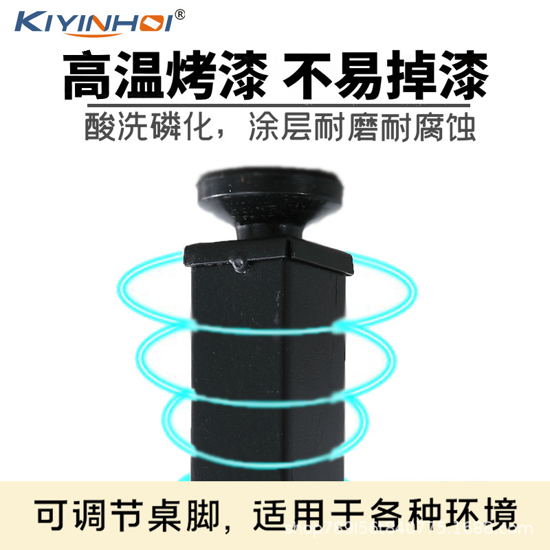 弹簧折叠桌腿五金支架支撑加厚桌架配件简易培训办公金属电脑桌脚 - 图1