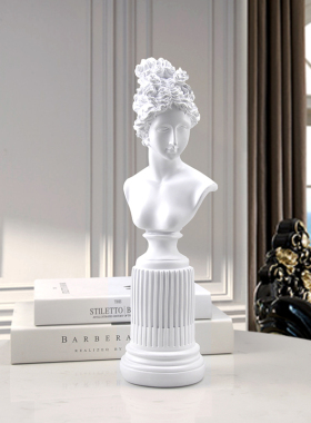 欧式希腊女神雕塑人像摆件 创意家居客厅艺术石膏像树脂装饰摆设