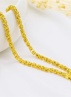 黄铜镀金男士细龙骨项链 男简约旅游纪念演绎道具首饰品厂家