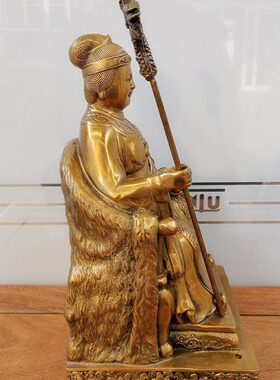 双龙纯铜黑老太太黑妈妈黑奶奶铜像家居黄铜工艺品摆件