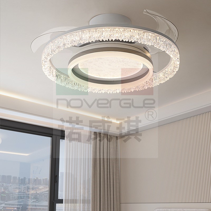 2025年新款吊扇灯家用客厅餐厅吸顶灯隐形主卧Q室LED护眼风扇灯 - 图0