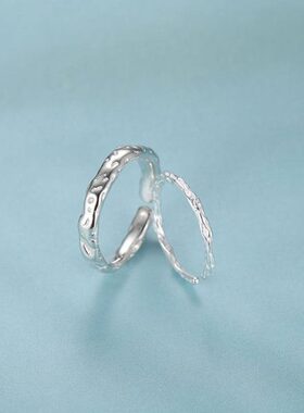 情侣戒指s999纯银情紧箍咒新款小众银白不掉色送女友生日定情礼物