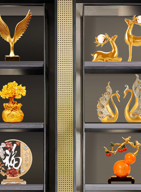 现代客厅酒柜装饰品摆件轻奢高档B家居电视柜新中式高端大气上档